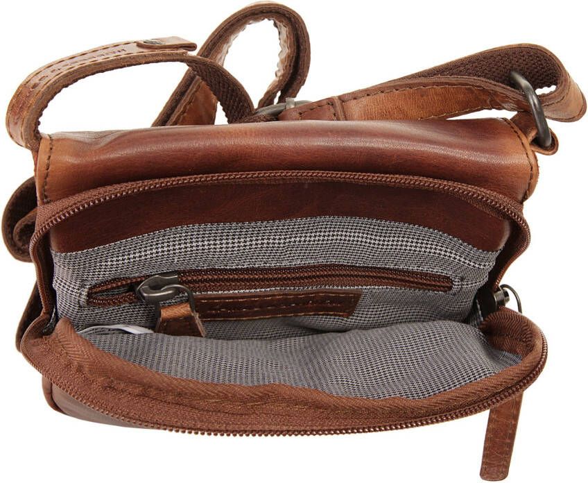 Spikes & Sparrow Schoudertas echt leder