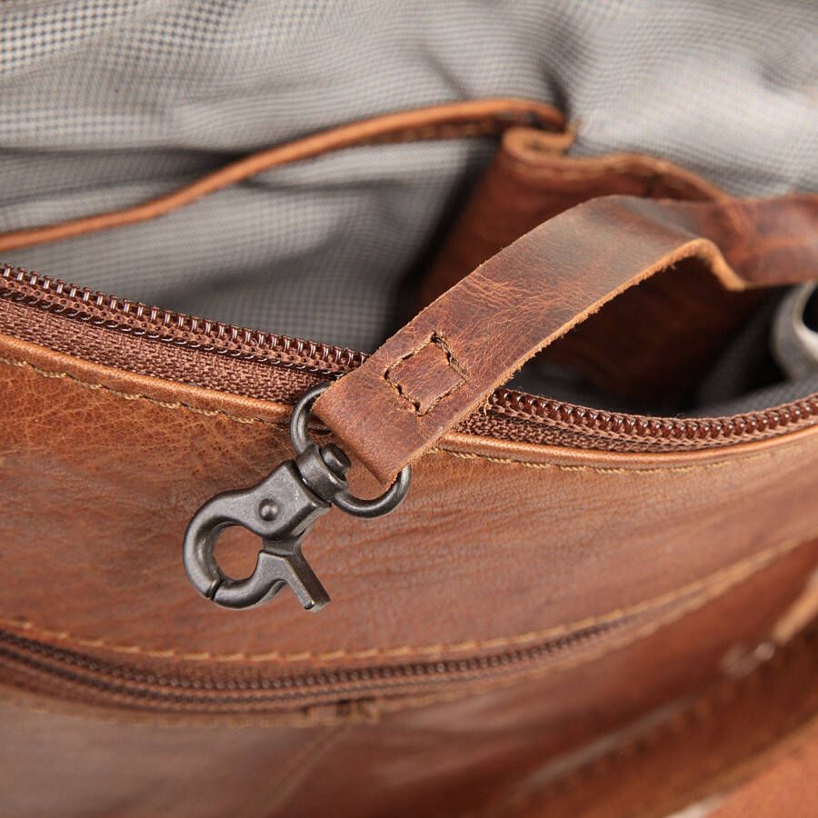 Spikes & Sparrow Schoudertas echt leder