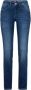 Stehmann Slim fit jeans PEGGY in een middenblauwe wassing met used-effecten - Thumbnail 5