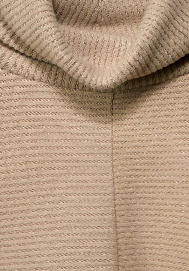 STREET ONE Colshirt met ribstructuur