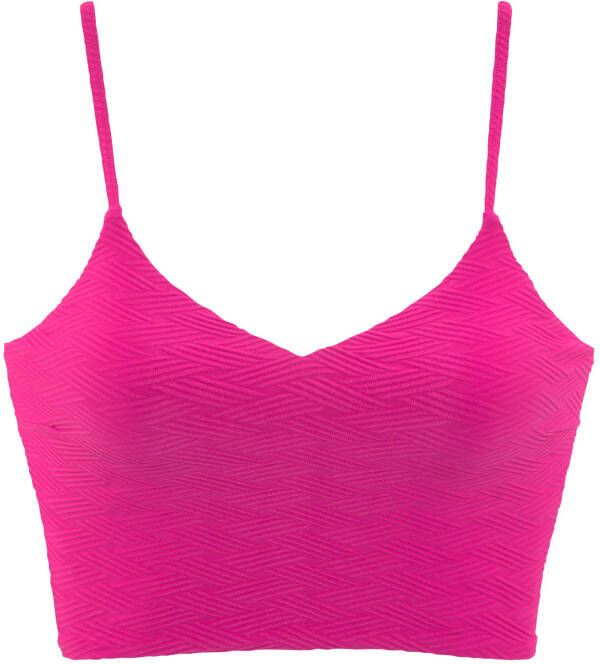 Sunseeker Crop-bikinitop Loretta met structuurpatroon