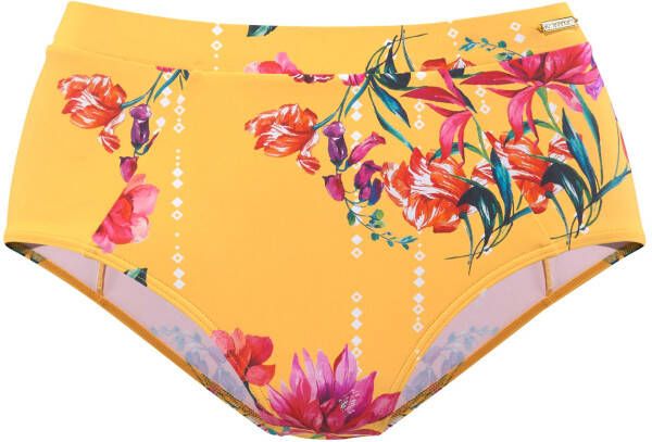 Sunseeker Highwaist-bikinibroekje Modern met een bloemmotief