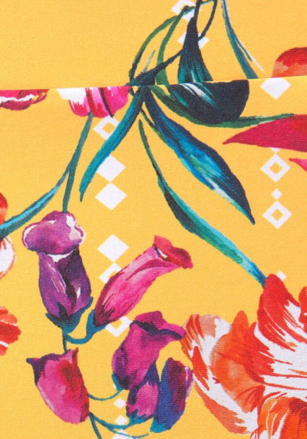 Sunseeker Highwaist-bikinibroekje Modern met een bloemmotief