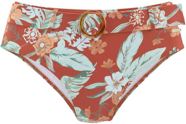 Sunseeker Highwaist-bikinibroekje Suva met een afneembare riem