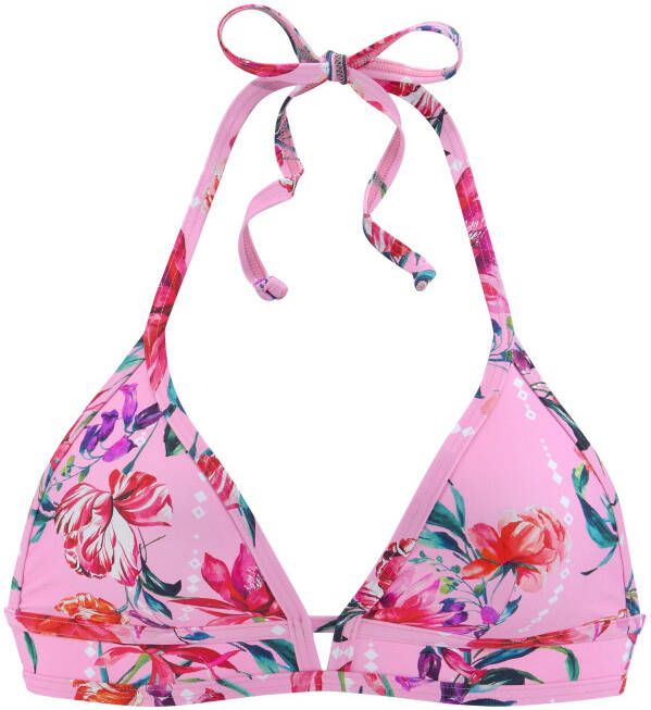 Sunseeker Triangel-bikinitop Modern met een bloemmotief