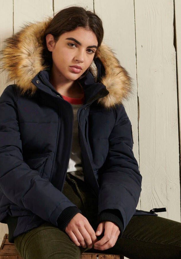 Superdry Bomberjack afneembare capuchon gerecyclede wattering