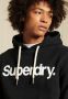 Superdry Hoodie met groot bedrukt logo Zwart Black Heren - Thumbnail 7