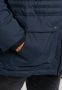Superdry winterjas donkerblauw effen rits + knoop normale fit - Thumbnail 7