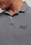 Superdry gemêleerde regular fit polo Classic Pique rich charcoal marl - Thumbnail 6