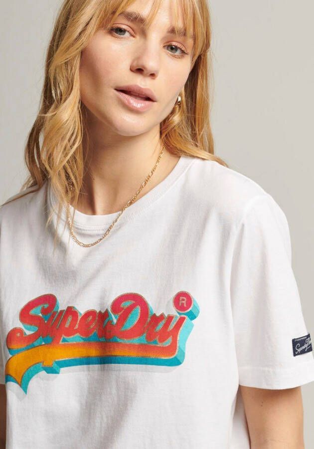 Superdry Shirt met print vlot shirt met metallic details