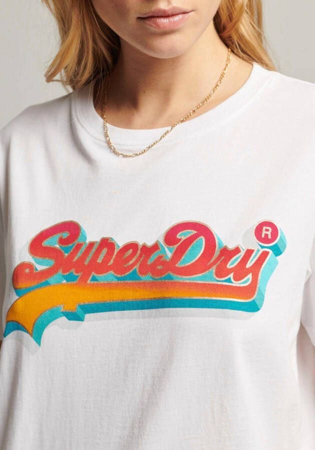 Superdry Shirt met print vlot shirt met metallic details