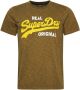 Superdry oversized T-shirt Real Original Overdyed met logo dark olive slub - Thumbnail 6