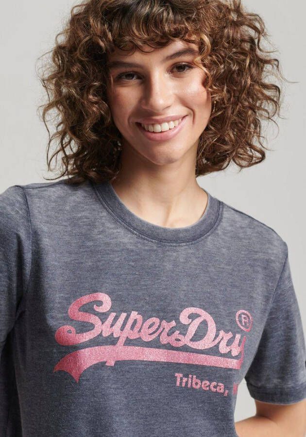 Superdry Shirt met ronde hals EMBELLISHED VL T SHIRT