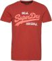 Superdry oversized T-shirt Real Original Overdyed met logo rood - Thumbnail 5