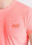 Superdry slim fit T-shirt Low Roller met logo roze - Thumbnail 6