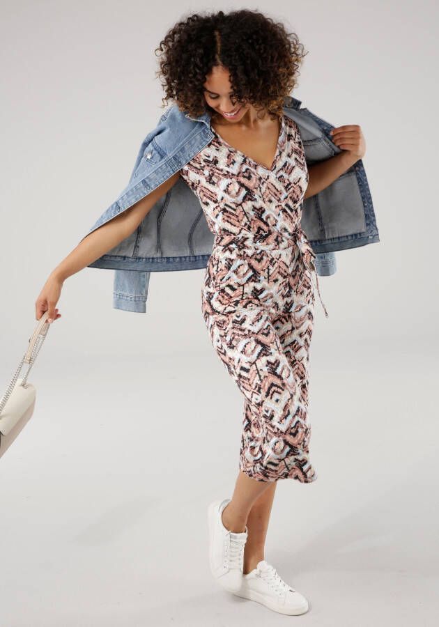 Tamaris Jumpsuit in culotte-stijl met een bindceintuur