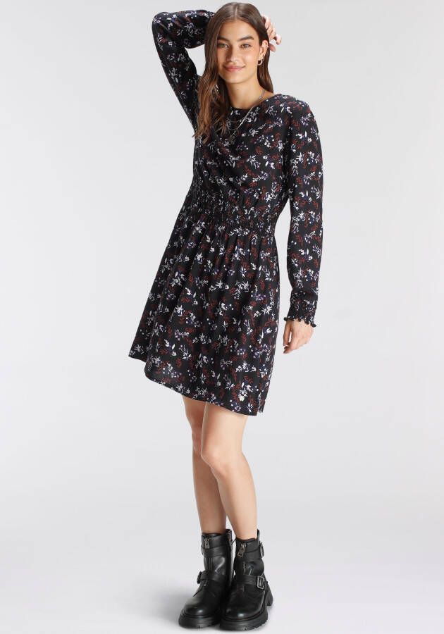 Tamaris Mini-jurk met elegante bloemenprint