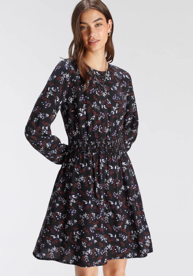 Tamaris Mini-jurk met elegante bloemenprint