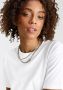 Tamaris Oversized shirt Korte mouwen wijde snit basic-stijl ronde hals - Thumbnail 3