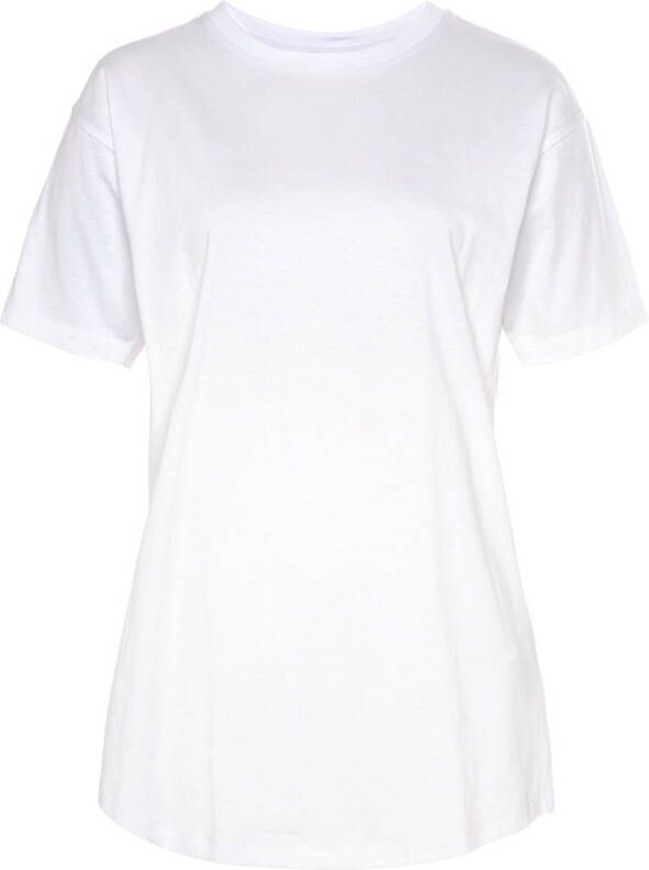 Tamaris Oversized shirt Korte mouwen wijde snit basic-stijl ronde hals