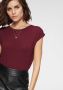 Tamaris T-shirt Korte mouwen regular fit effen met ronde hals - Thumbnail 3