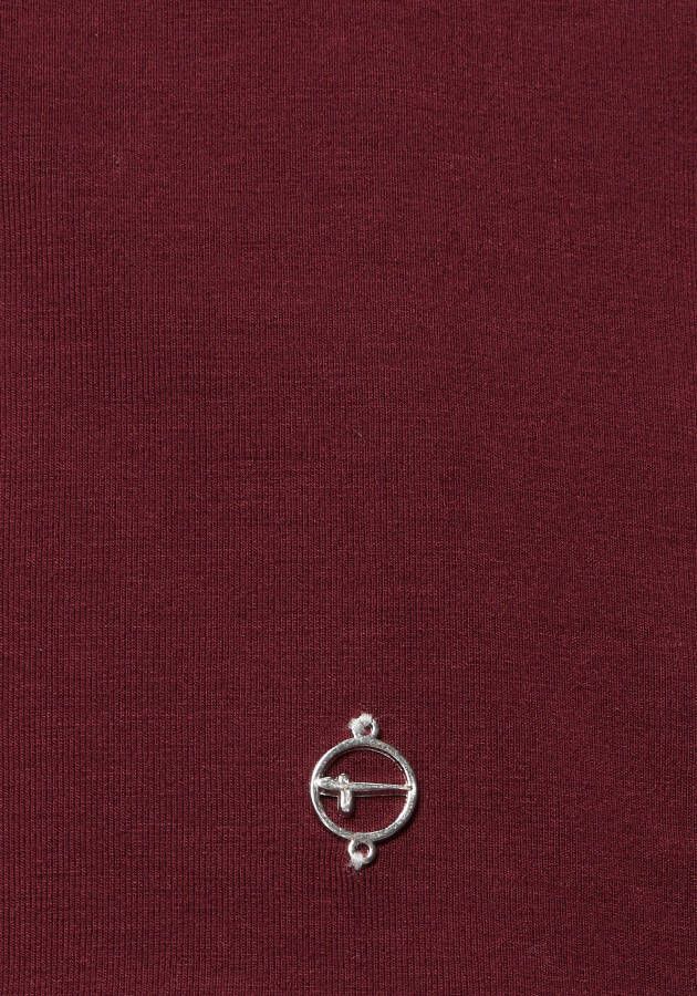 Tamaris T-shirt Korte mouwen regular fit effen met ronde hals