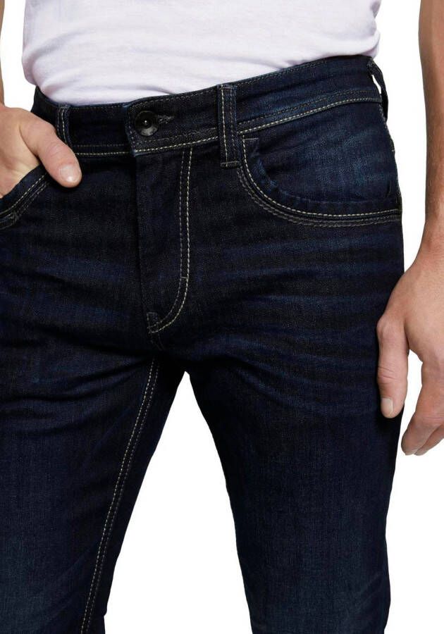 Tom Tailor 5-pocket jeans Marvin Straight met stretch en contraststiksels