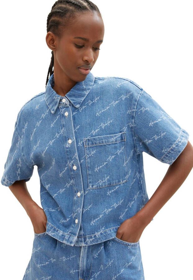 Tom Tailor Denim Jeans blouse in cropped-snit