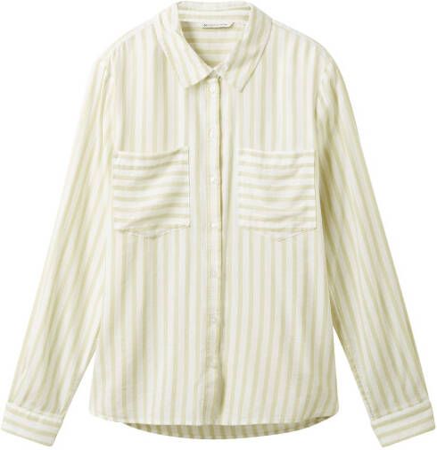 Tom Tailor Denim Overhemdblouse in een gestreept patroon