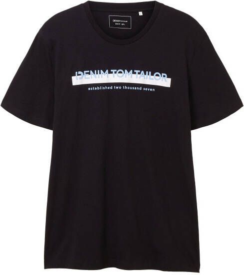 Tom Tailor Denim T-shirt met logo-frontprint