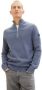 Tom Tailor Elegant Gestreepte Troyer Trui Blue Heren - Thumbnail 2
