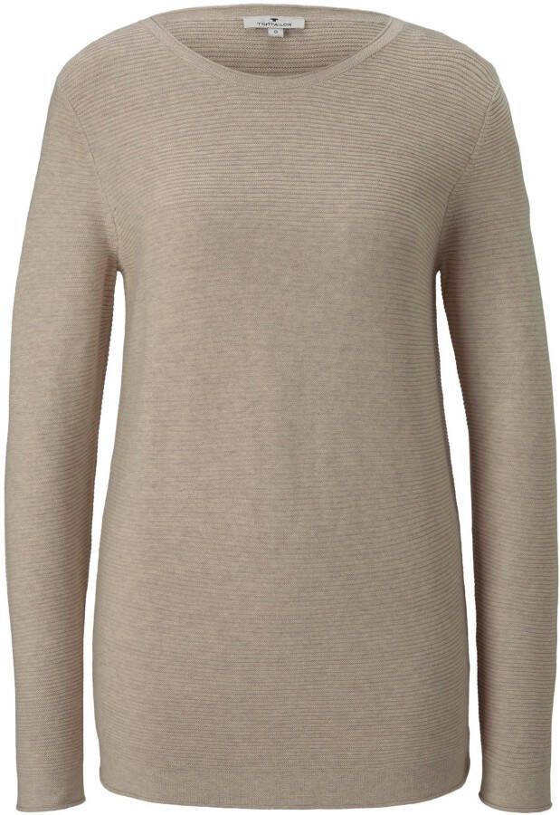 Tom Tailor Gebreide trui met gestreepte structuur