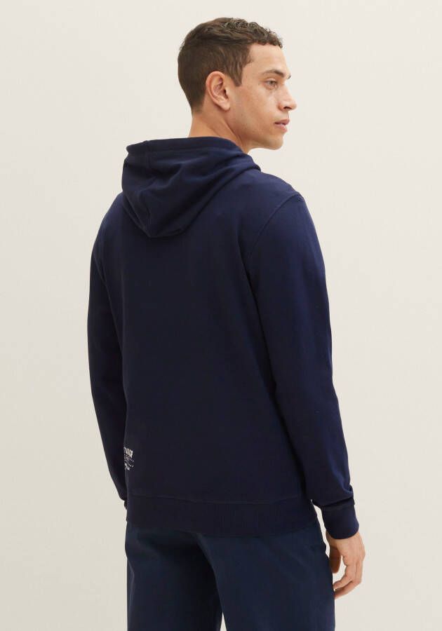 Tom Tailor Hoodie met casual frontprint + borduursel