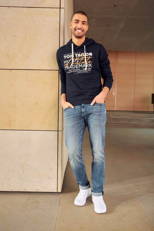 Tom Tailor Hoodie met casual frontprint + borduursel