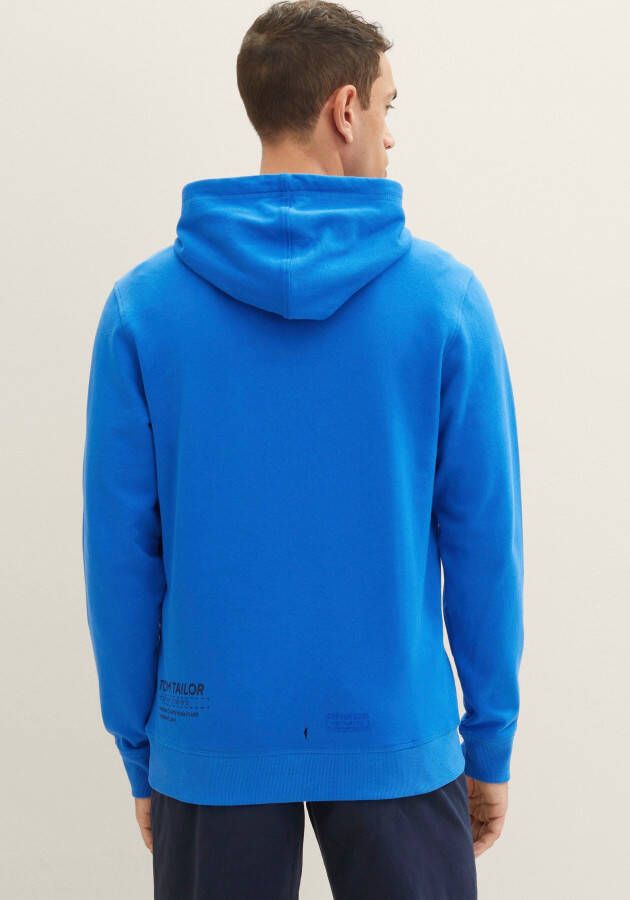 Tom Tailor Hoodie met casual frontprint + borduursel