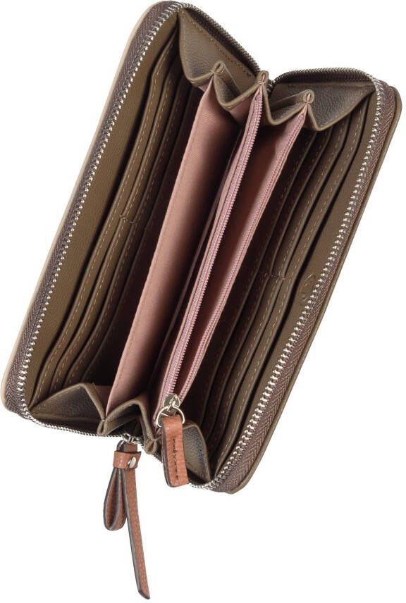 Tom Tailor Portemonnee Long zip wallet met praktische indeling