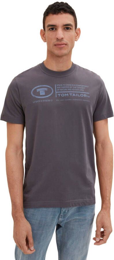 Tom Tailor Shirt met print heren T-shirt frontprint
