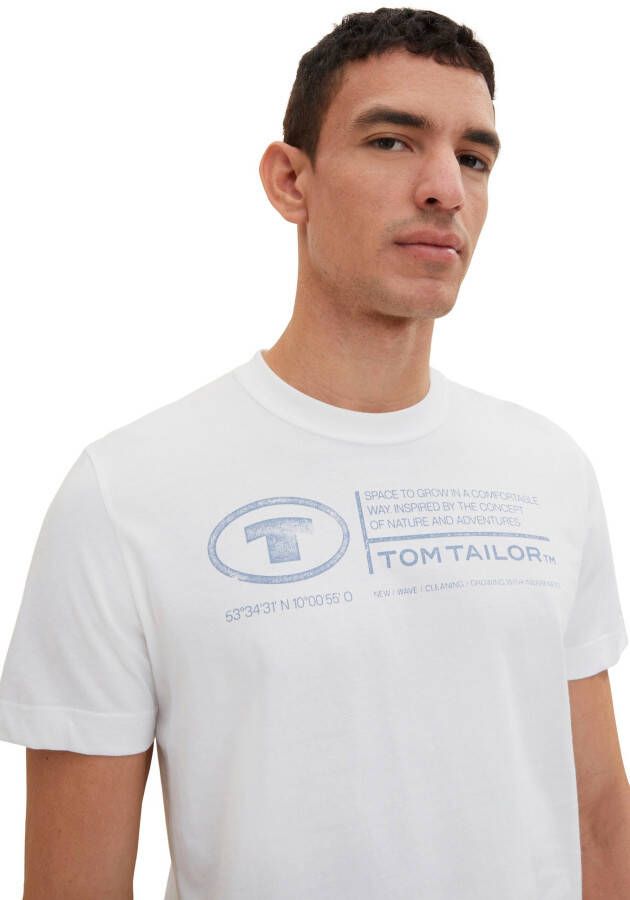 Tom Tailor Shirt met print heren T-shirt frontprint