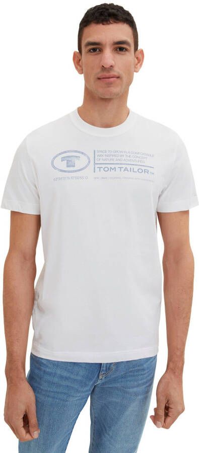 Tom Tailor Shirt met print heren T-shirt frontprint