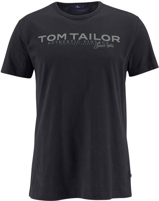 Tom Tailor Shirt met ronde hals met logoprint