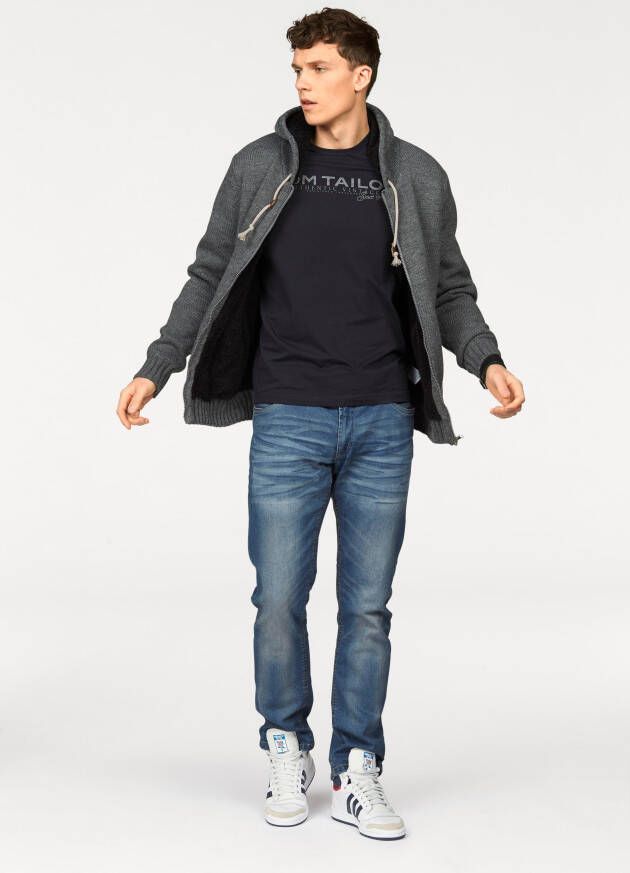 Tom Tailor Shirt met ronde hals met logoprint