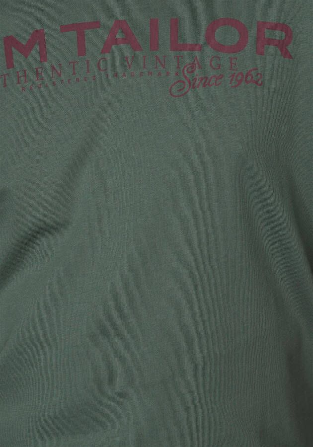 Tom Tailor Shirt met ronde hals met logoprint