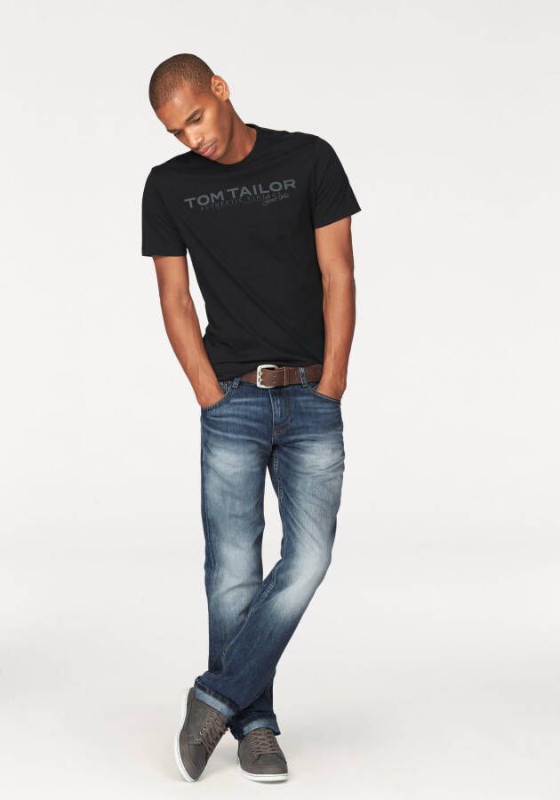 Tom Tailor Shirt met ronde hals met logoprint