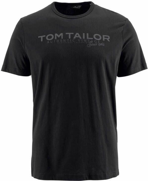 Tom Tailor Shirt met ronde hals met logoprint