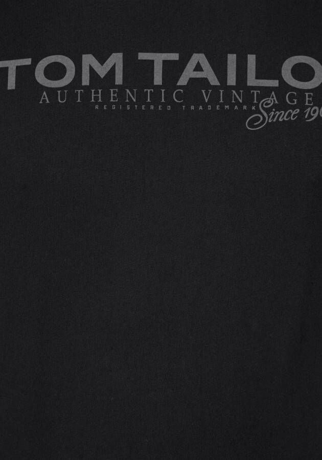 Tom Tailor Shirt met ronde hals met logoprint