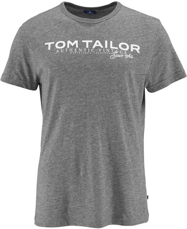 Tom Tailor Shirt met ronde hals met logoprint