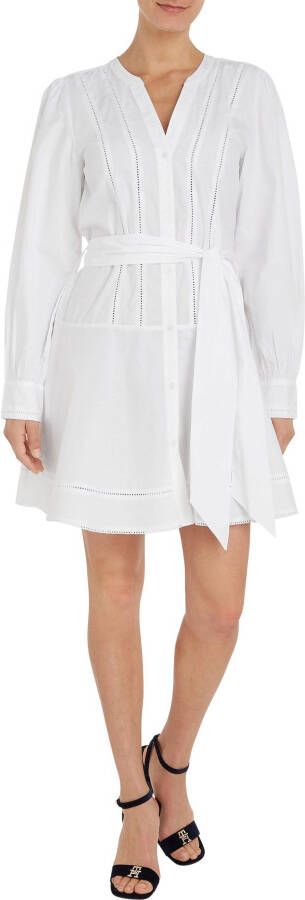 Tommy Hilfiger Babydolljurk ORG CO LADDER LACE SHORT DRESS