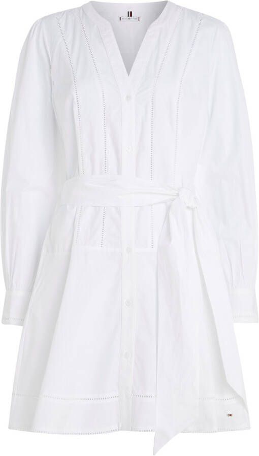 Tommy Hilfiger Babydolljurk ORG CO LADDER LACE SHORT DRESS