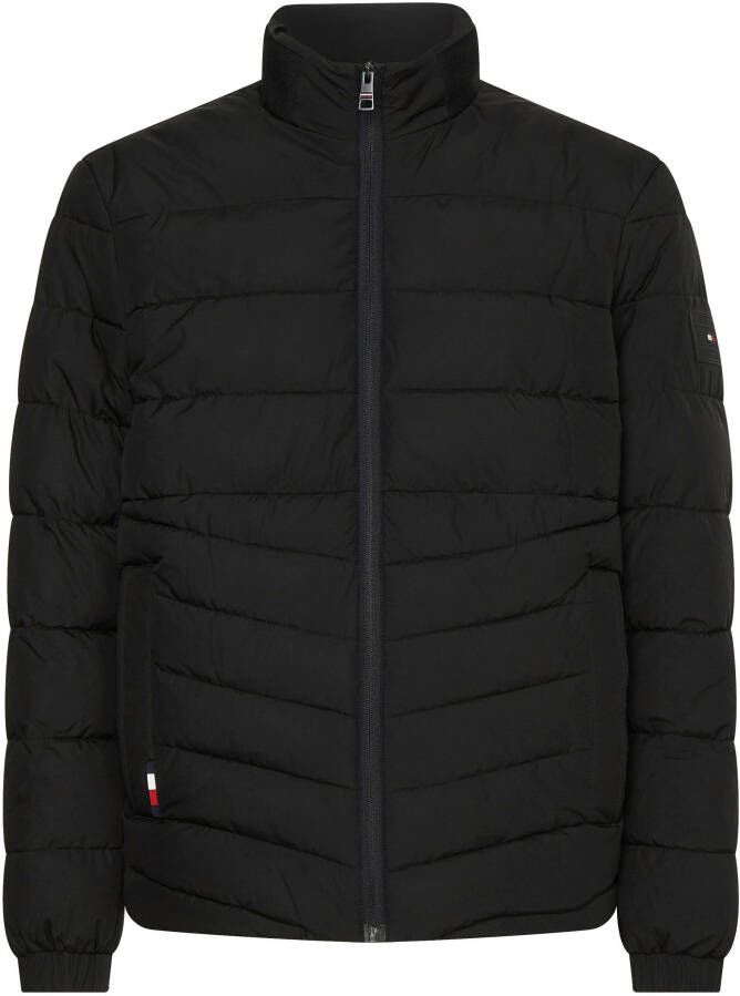 Tommy Hilfiger Gewatteerde jas BRANDED STAND COLLAR JACKET met opstaande kraag