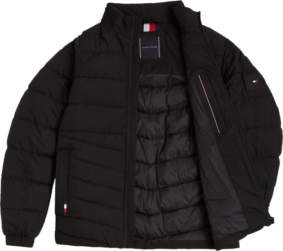 Tommy Hilfiger Gewatteerde jas BRANDED STAND COLLAR JACKET met opstaande kraag